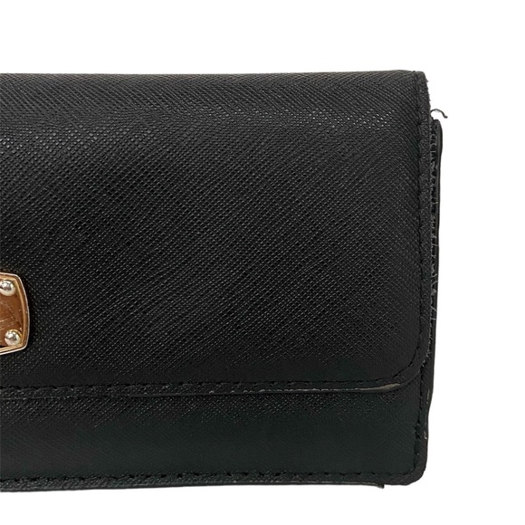 Michael Kors Black Saffiano Leather Envelope Wallet with Gold Tone Hardware - Picture 6 of 10